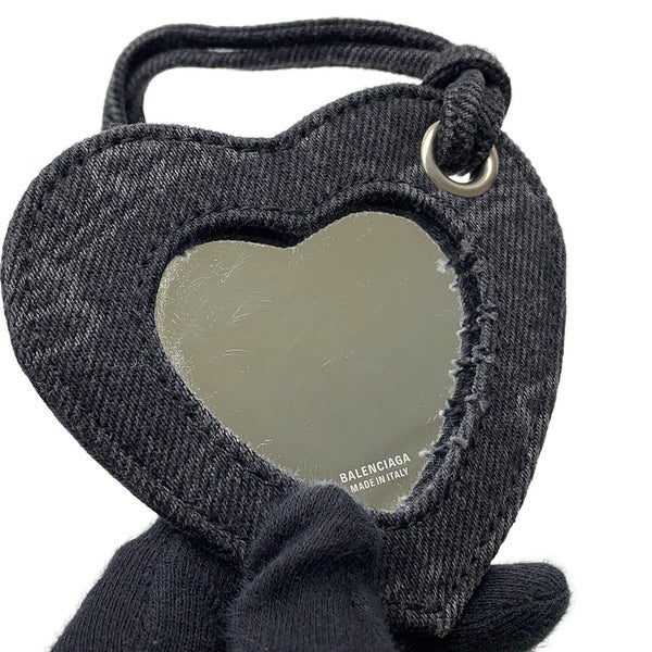 バレンシアガ ショルダーバッグ ル カゴール XS デニム 702431 BALENCIAGA 黒 ミラー付き