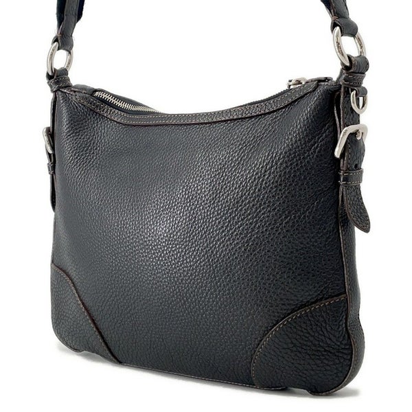 プラダ ショルダーバッグ ロゴ レザー BT0531 PRADA 黒