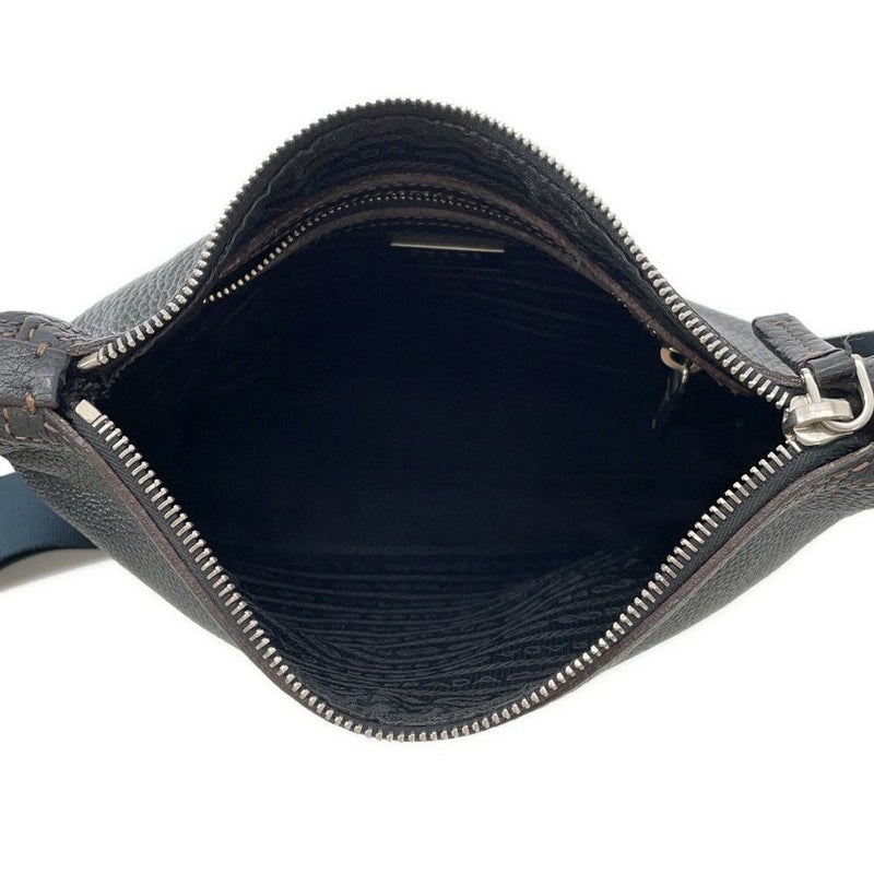 プラダ ショルダーバッグ ロゴ レザー BT0531 PRADA 黒