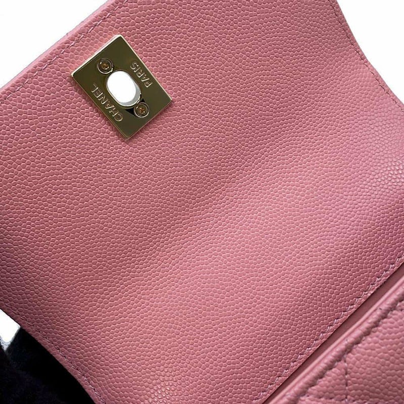 シャネル ハンドバッグ チェーンクラッチ ココハンドル ミニ キャビアスキン AP4244 CHANEL 2wayチェーンショルダーバッグ