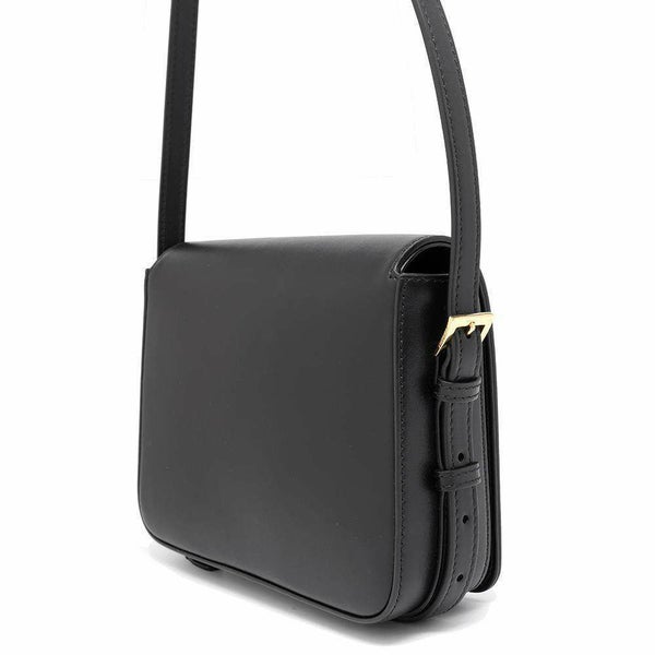 バーバリー ショルダーバッグ ロゴ フラップ レザー 8067035 BURBERRY バッグ 斜め掛け 黒