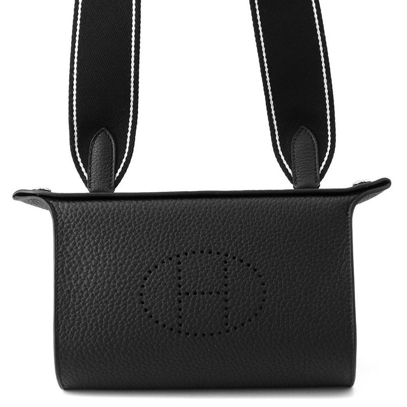 エルメス ショルダーバッグ ヴィドポッシュ ブラック/シルバー金具 トゴ K刻印 黒