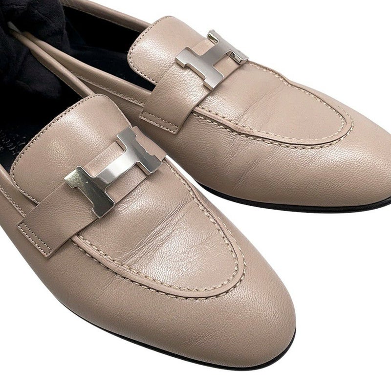 エルメス モカシン パリ レザー レディースサイズ36 1/2 HERMES 靴 ローファー