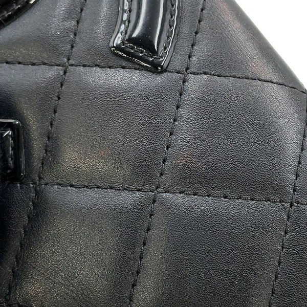 シャネル 二つ折り財布 マトラッセ ココマーク カンボンライン ウォレット ラムスキン CHANEL 財布 黒