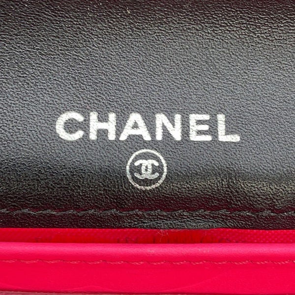 シャネル 二つ折り財布 マトラッセ ココマーク カンボンライン ウォレット ラムスキン CHANEL 財布 黒