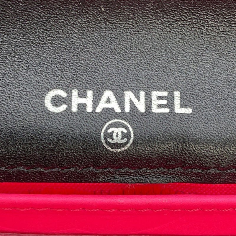 シャネル 二つ折り財布 マトラッセ ココマーク カンボンライン ウォレット ラムスキン CHANEL 財布 黒