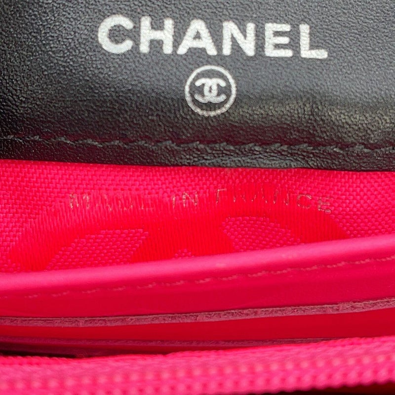 シャネル 二つ折り財布 マトラッセ ココマーク カンボンライン ウォレット ラムスキン CHANEL 財布 黒