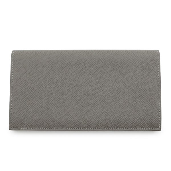 エルメス 二つ折り長財布 シチズンツイル ロング グリメイヤー/シルバー金具 エプソン U刻印 HERMES 財布 メンズ