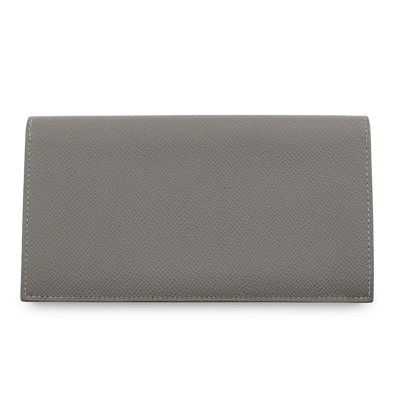 エルメス 二つ折り長財布 シチズンツイル ロング グリメイヤー/シルバー金具 エプソン U刻印 HERMES 財布 メンズ