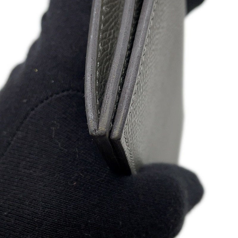 エルメス 二つ折り長財布 シチズンツイル ロング グリメイヤー/シルバー金具 エプソン U刻印 HERMES 財布 メンズ