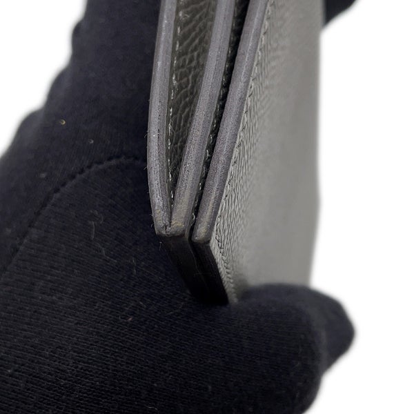 エルメス 二つ折り長財布 シチズンツイル ロング グリメイヤー/シルバー金具 エプソン U刻印 HERMES 財布 メンズ