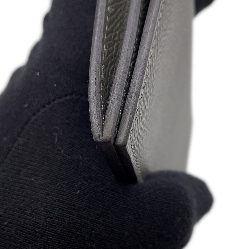 エルメス 二つ折り長財布 シチズンツイル ロング グリメイヤー/シルバー金具 エプソン U刻印 HERMES 財布 メンズ