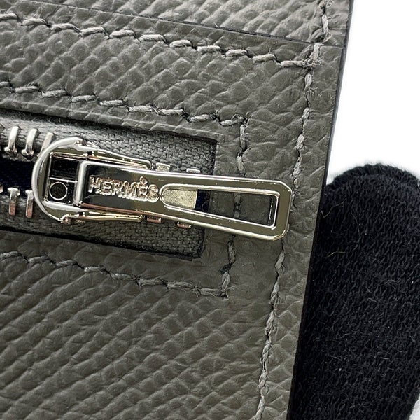 エルメス 二つ折り長財布 シチズンツイル ロング グリメイヤー/シルバー金具 エプソン U刻印 HERMES 財布 メンズ