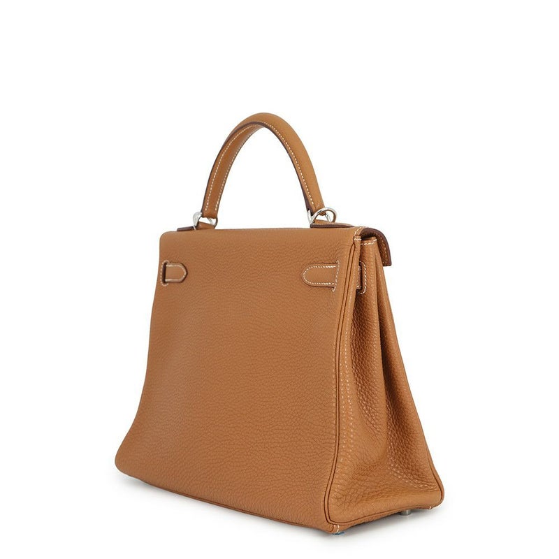 エルメス ハンドバッグ ケリー32 内縫い ゴールド/シルバー金具 トゴ □K刻印 2wayショルダー