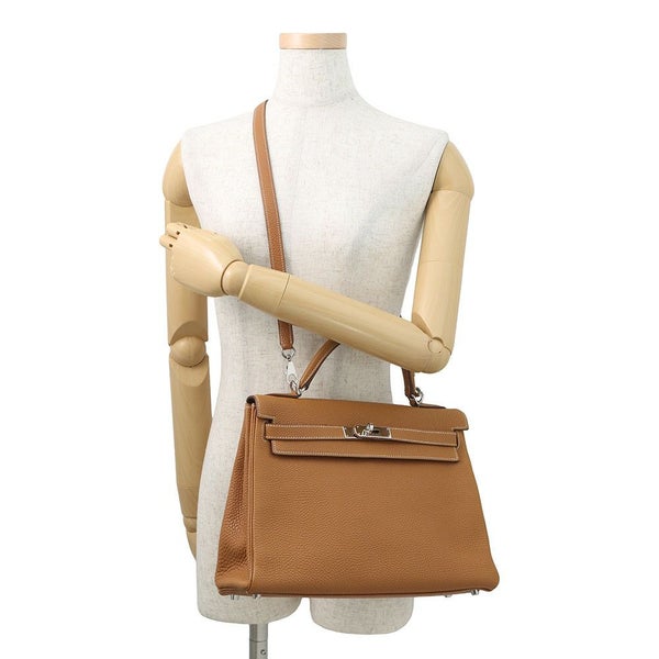 エルメス ハンドバッグ ケリー32 内縫い ゴールド/シルバー金具 トゴ □K刻印 2wayショルダー