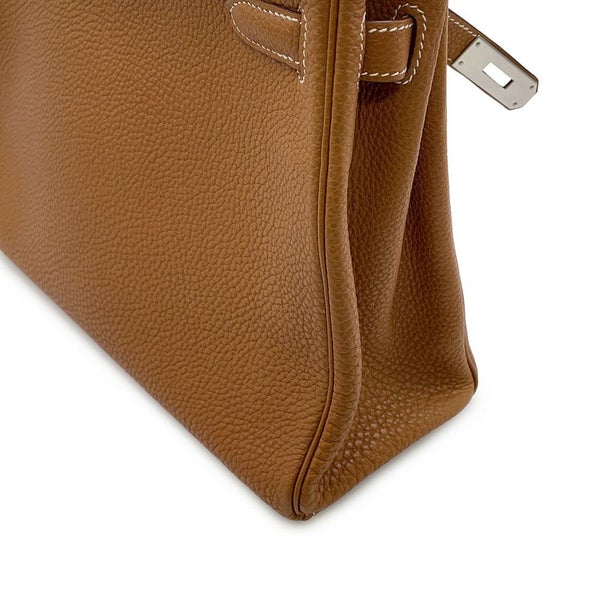 エルメス ハンドバッグ ケリー32 内縫い ゴールド/シルバー金具 トゴ □K刻印 2wayショルダー