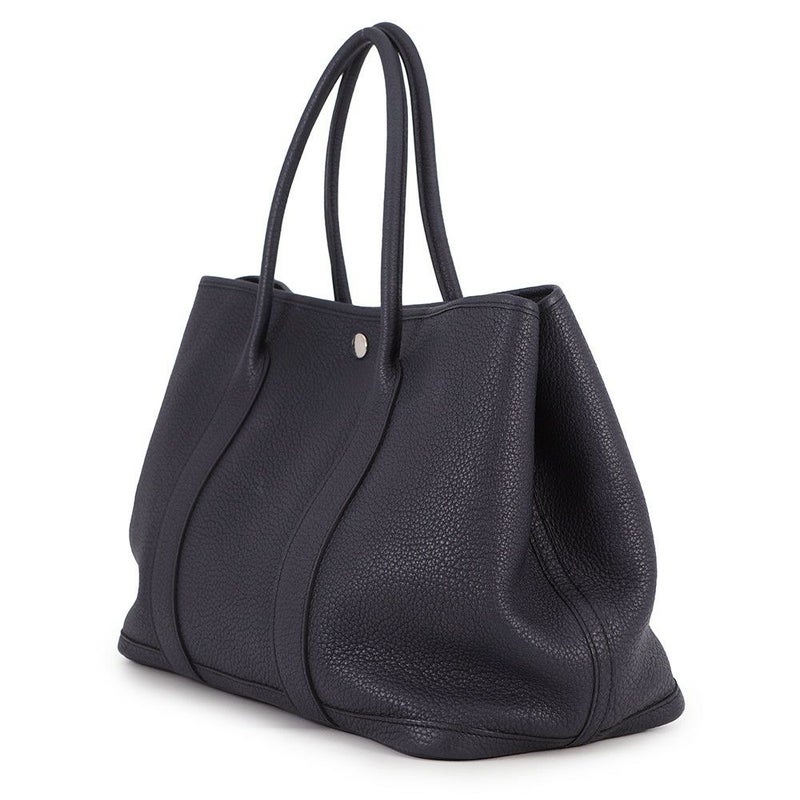 エルメス トートバッグ ガーデンパーティPM ブルーニュイ/シルバー金具 ネゴンダ X刻印