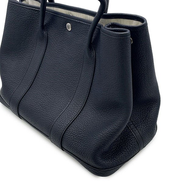 エルメス トートバッグ ガーデンパーティPM ブルーニュイ/シルバー金具 ネゴンダ X刻印