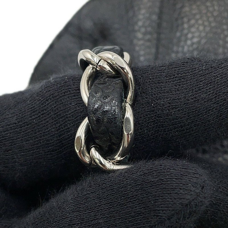 シャネル チェーンショルダーバッグ マトラッセ25 ココマーク ダブルチェーン キャビアスキン A01112 CHANEL 黒