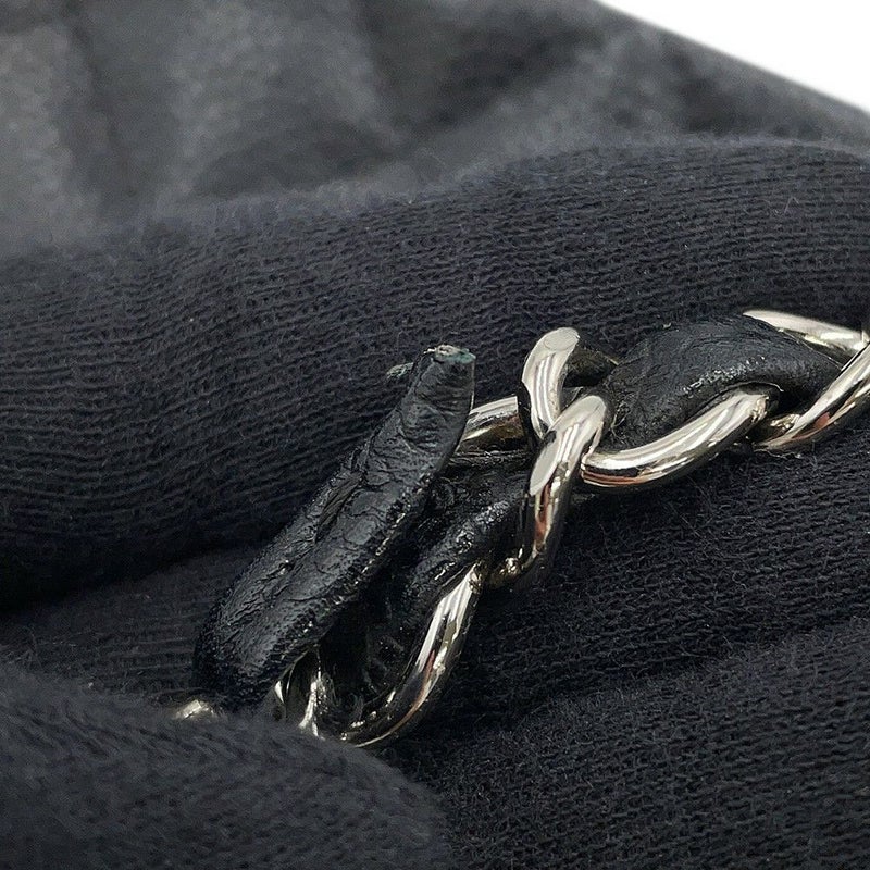 シャネル チェーンショルダーバッグ マトラッセ25 ココマーク ダブルチェーン キャビアスキン A01112 CHANEL 黒