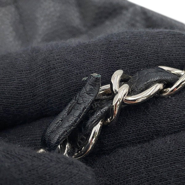 シャネル チェーンショルダーバッグ マトラッセ25 ココマーク ダブルチェーン キャビアスキン A01112 CHANEL 黒