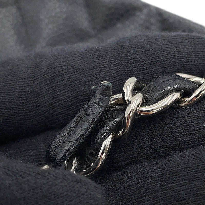 シャネル チェーンショルダーバッグ マトラッセ25 ココマーク ダブルチェーン キャビアスキン A01112 CHANEL 黒