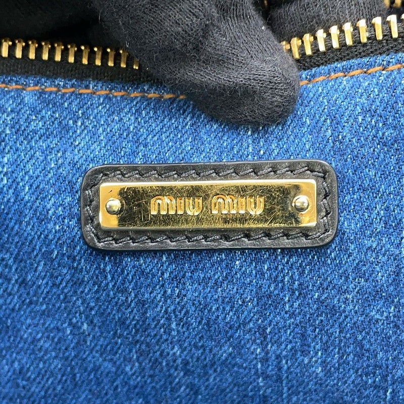 ミュウミュウ トートバッグ デニム 5BG024 MIUMIU