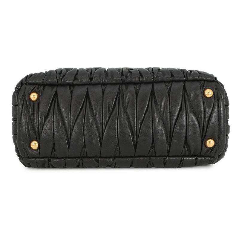 ミュウミュウ ハンドバッグ マテラッセ レザー RL0055 MIUMIU 2way 黒