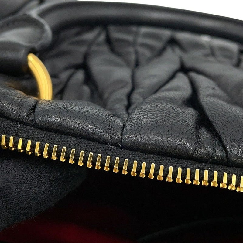 ミュウミュウ ハンドバッグ マテラッセ レザー RL0055 MIUMIU 2way 黒
