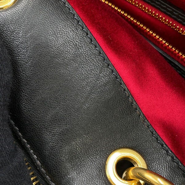 ミュウミュウ ハンドバッグ マテラッセ レザー RL0055 MIUMIU 2way 黒