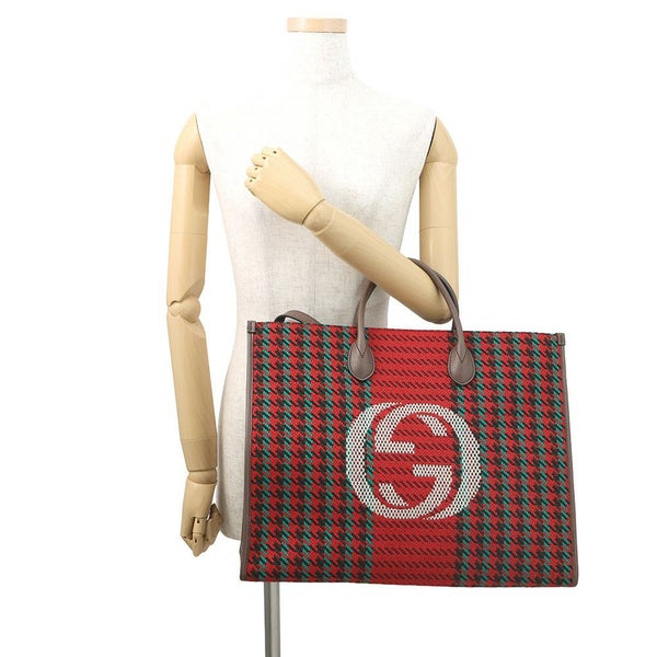 グッチ トートバッグ インターロキングG ツイード/レザー 644994 GUCCI バッグ 2wayショルダーバッグ