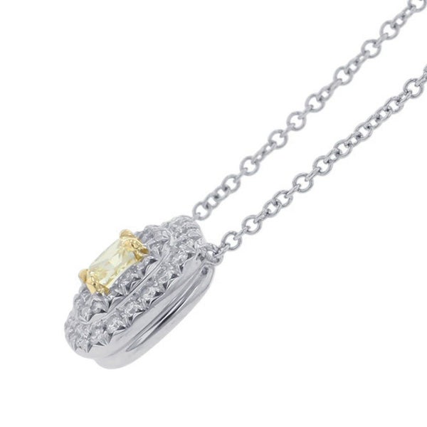 ティファニー ネックレス ソレスト イエローダイヤ 0.23ct/ダイヤ 0.15ct Pt950プラチナ/K18YGイエローゴールド Tiffany&Co.