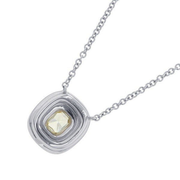 ティファニー ネックレス ソレスト イエローダイヤ 0.23ct/ダイヤ 0.15ct Pt950プラチナ/K18YGイエローゴールド Tiffany&Co.