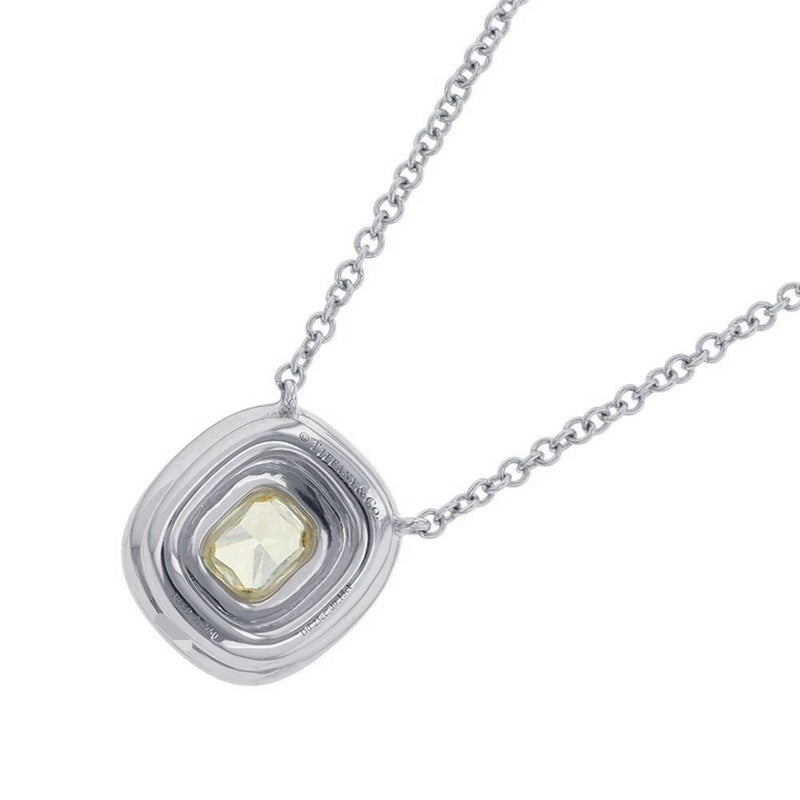ティファニー ネックレス ソレスト イエローダイヤ 0.23ct/ダイヤ 0.15ct Pt950プラチナ/K18YGイエローゴールド Tiffany&Co.