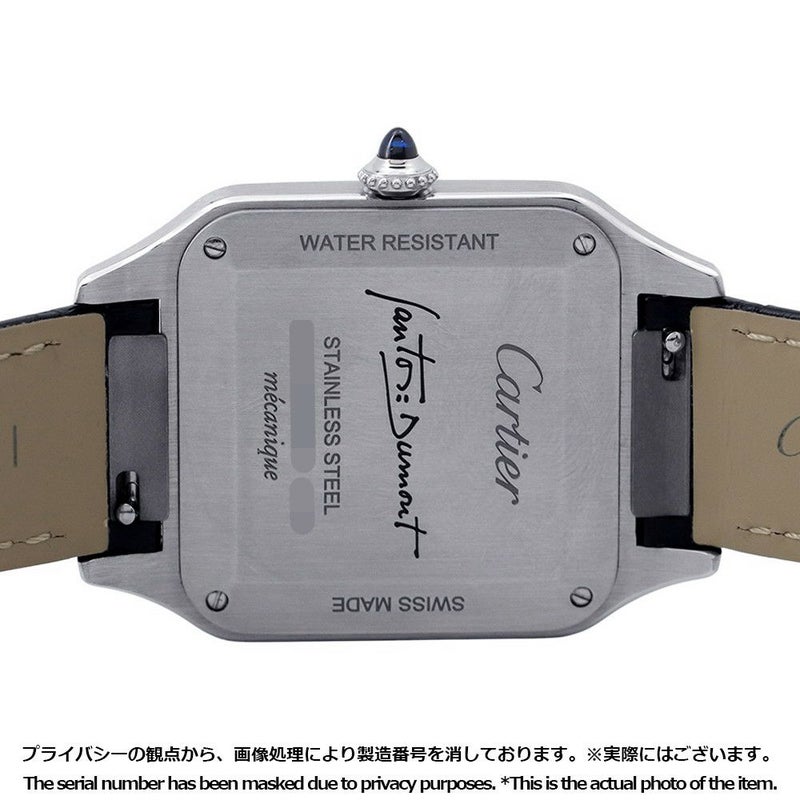 カルティエ サントス デュモン LM WSSA0046 Cartier 腕時計 黒文字盤 手巻き
