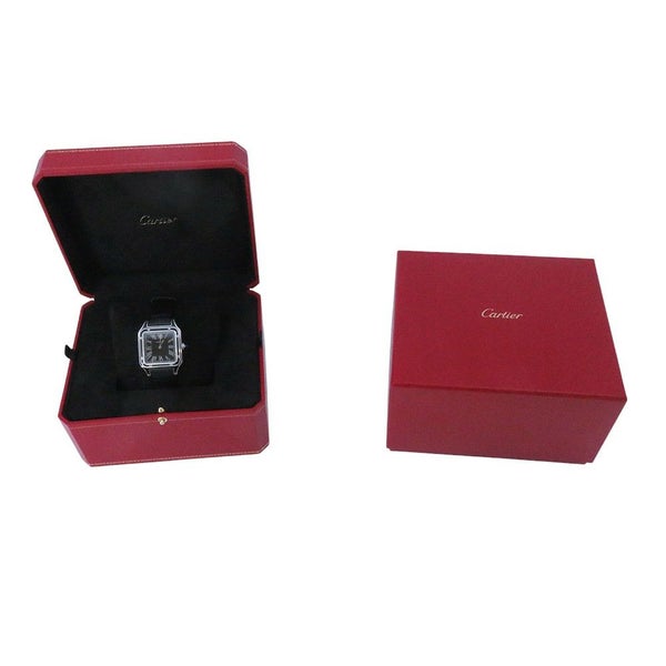 カルティエ サントス デュモン LM WSSA0046 Cartier 腕時計 黒文字盤 手巻き