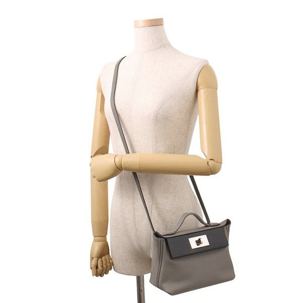 エルメス 24/24 サック ヴァンキャトル ミニ  グリメイヤー/ブラック/シルバー金具 エバーカラー/スイフト W刻印 2wayショルダー 黒