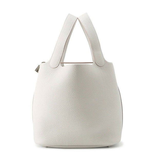 エルメス ハンドバッグ ピコタンロックMM ベトン/シルバー金具 トリヨンクレマンス U刻印