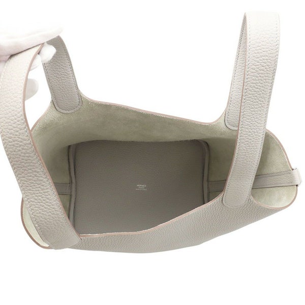 エルメス ハンドバッグ ピコタンロックMM ベトン/シルバー金具 トリヨンクレマンス U刻印