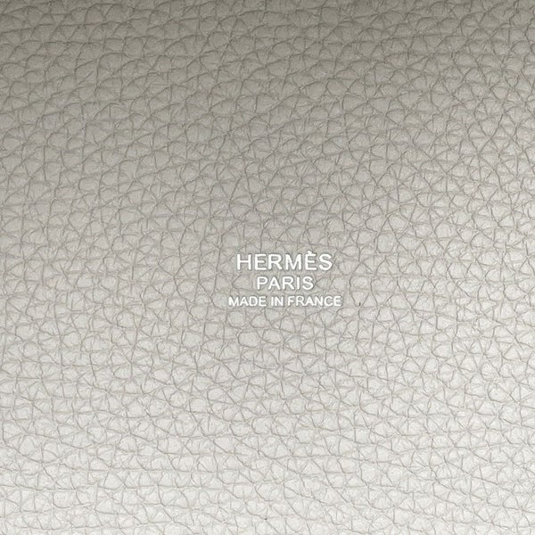 エルメス ハンドバッグ ピコタンロックMM ベトン/シルバー金具 トリヨンクレマンス U刻印