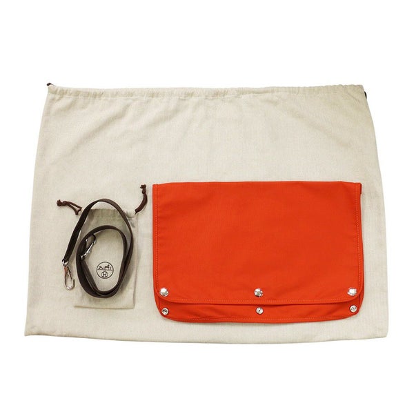 エルメス ドッグキャリーバッグ ネイビー/シルバー金具 キャンバス W刻印 HERMES 小型ペットキャリー