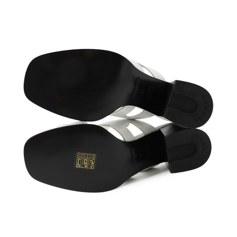 エルメス サンダル ギャビー レザー レディースサイズ37 HERMES 靴 ヒール 白