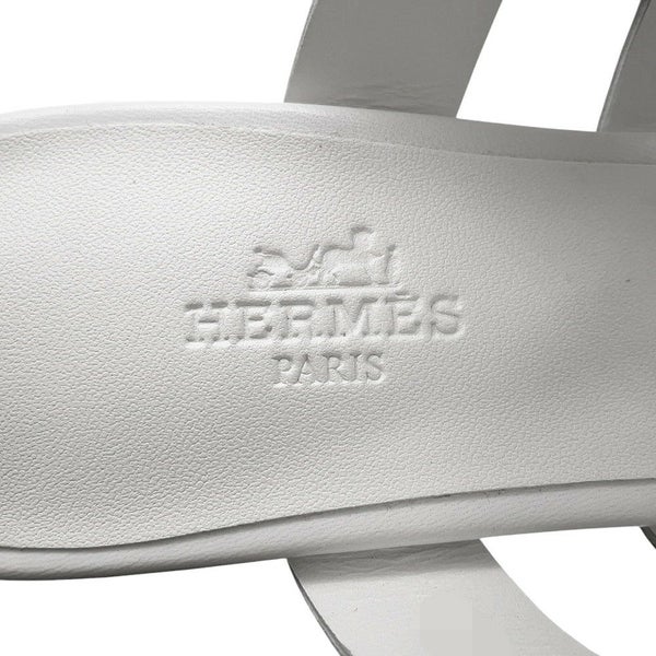 エルメス サンダル ギャビー レザー レディースサイズ37 HERMES 靴 ヒール 白