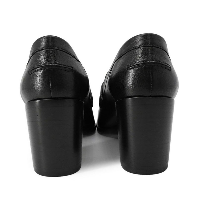 エルメス モカシン ドーフィン レザー レディースサイズ37 HERMES 靴 黒