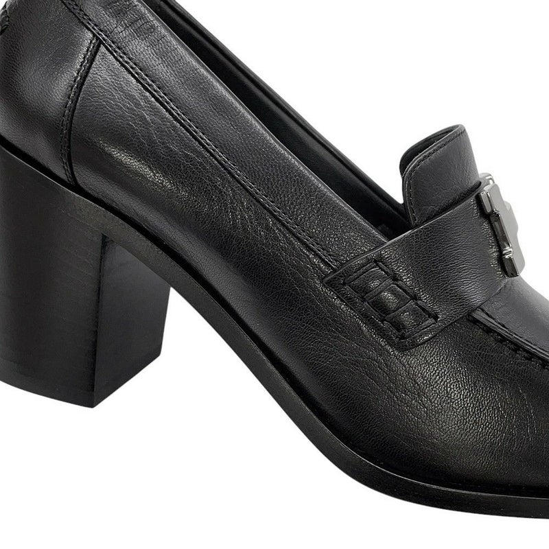 エルメス モカシン ドーフィン レザー レディースサイズ37 HERMES 靴 黒