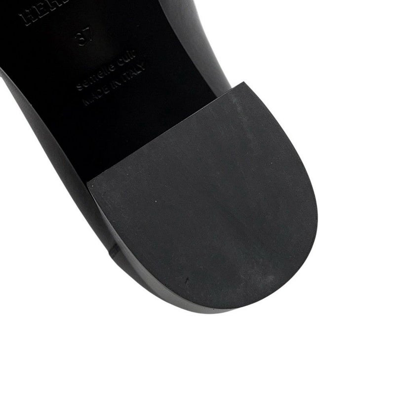 エルメス モカシン ドーフィン レザー レディースサイズ37 HERMES 靴 黒