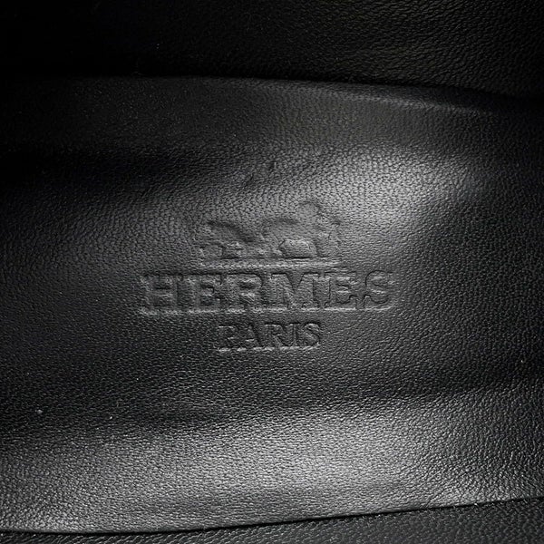 エルメス モカシン ドーフィン レザー レディースサイズ37 HERMES 靴 黒