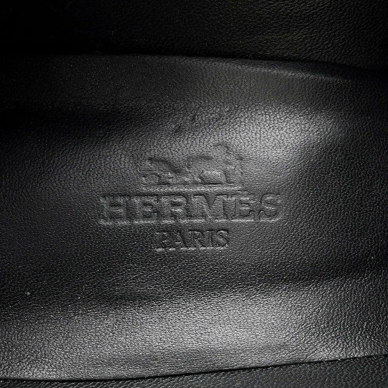 エルメス モカシン ドーフィン レザー レディースサイズ37 HERMES 靴 黒