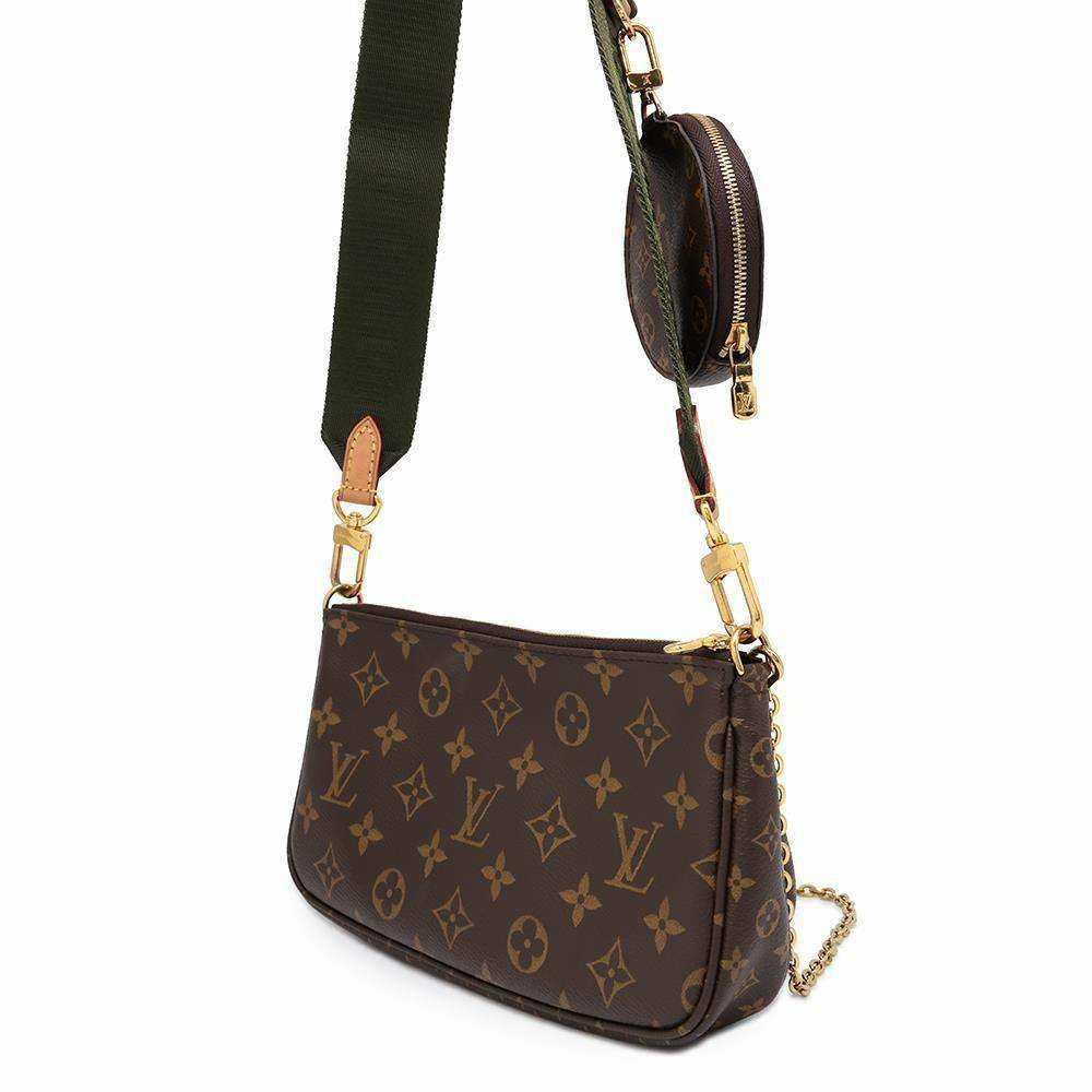 LOUIS VUITTON モノグラム ルイヴィトン ミュルティポシェット アクセソワール M44813　バッグ　ハンドバッグ　ショルダーバッグ　ボディバッグ　ショルダー　ポーチ　小銭入れ　ケース　鞄　かばん カーキ 【ブランドギャラリー東心斎橋店】 LOUIS VUITTON（ルイ・ヴィトン） ミュルティ・ポシェット・アクセ