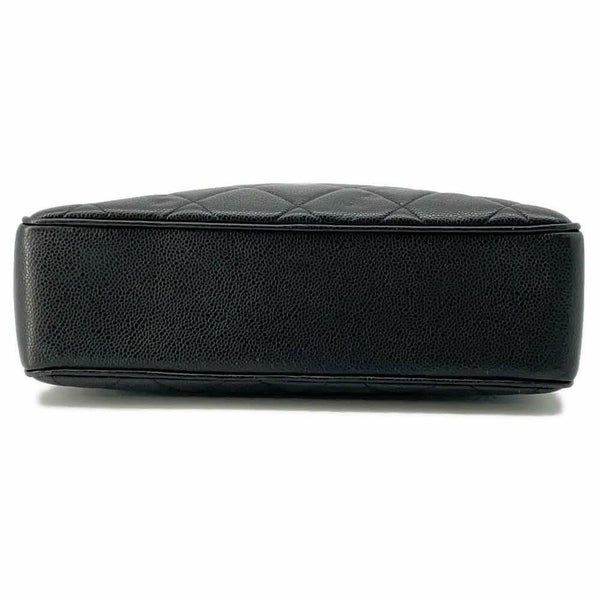 シャネル チェーンショルダーバッグ マトラッセ ココマーク キャビアスキン CHANEL トートバッグ 黒